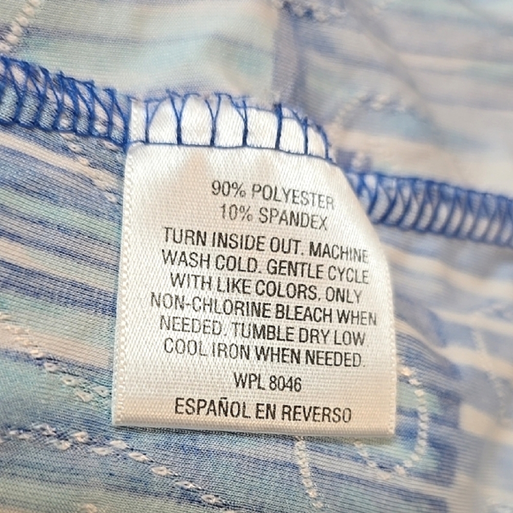 JM Collection Blue Boxy Top Sz XL - Picture 5 of 5